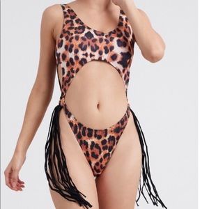 Leopard print swimsuit